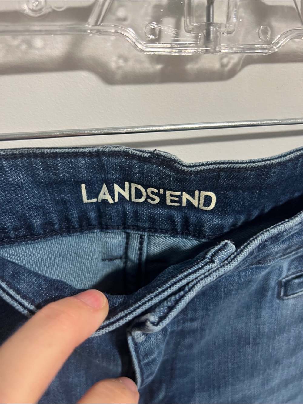 Lands' End Dark Blue Wide Leg Cropped Jeans Size 16 - Picture 4 of 6